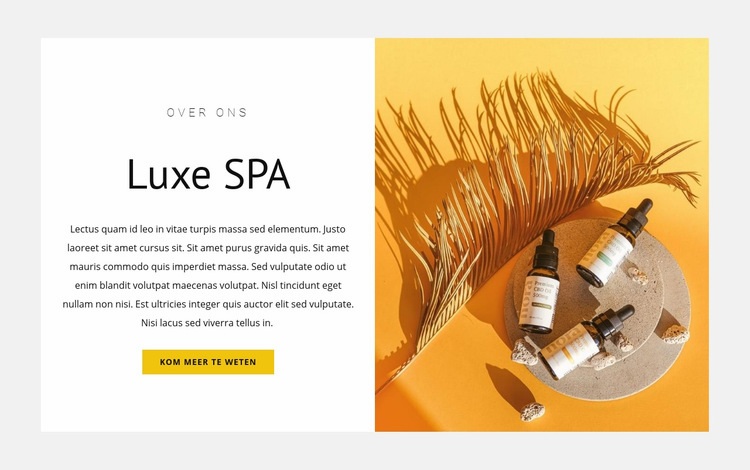 Top luxe spa Website Builder-sjablonen
