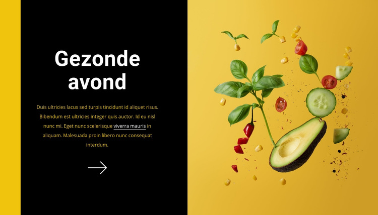 Gezonde avond Website sjabloon