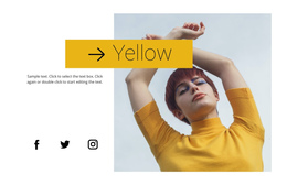 Yellow Trending Color One Page Template