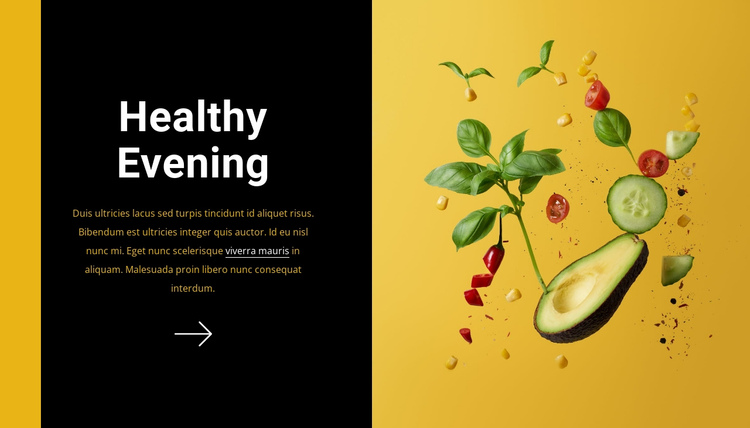 Healthy evening One Page Template
