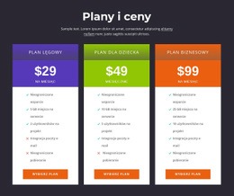 Plany I Ceny - Łatwy Kreator Stron Internetowych