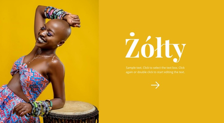 Jasny afrykański styl Makieta strony internetowej
