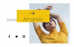 Tendência De Cor Amarela - HTML Builder Online