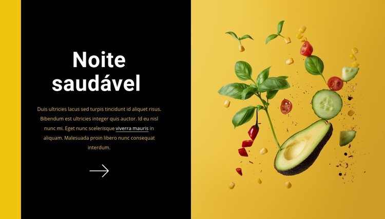 Noite saudavel Landing Page