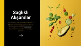 Sağlıklı Akşamlar Ücretsiz CSS Web Sitesi Şablonu