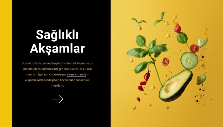 Sağlıklı akşamlar CSS Şablonu