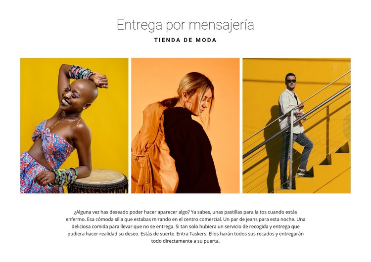 Galería con moda brillante Plantillas de creación de sitios web