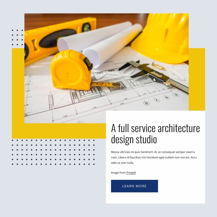 A full-service design studio Html Website Builder