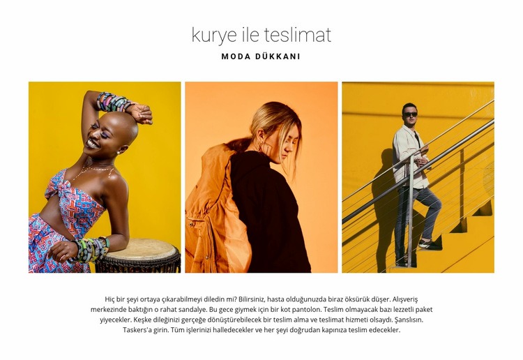 Parlak moda galerisi Html Web Sitesi Oluşturucu