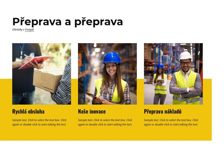 Logistika a skladování Šablona CSS