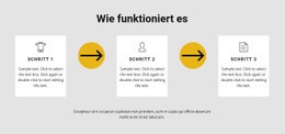 Mehrzweck-HTML5-Vorlage Für Drei Schritte Zur Arbeit