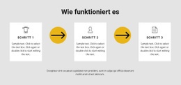Premium-Website-Design Für Drei Schritte Zur Arbeit