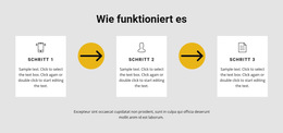 Drei Schritte Zur Arbeit – Website-Builder-Vorlage