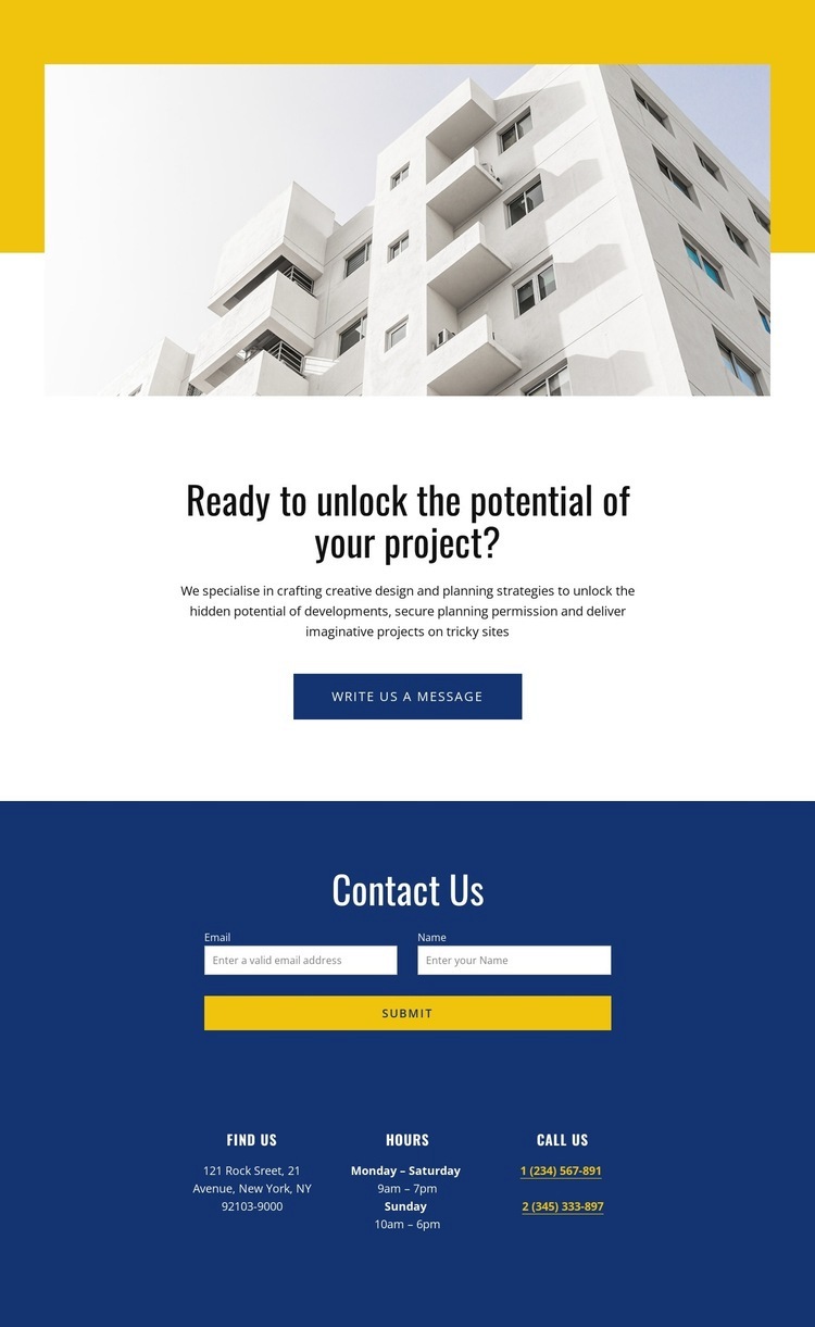 Architecture and design firm Elementor Template Alternative