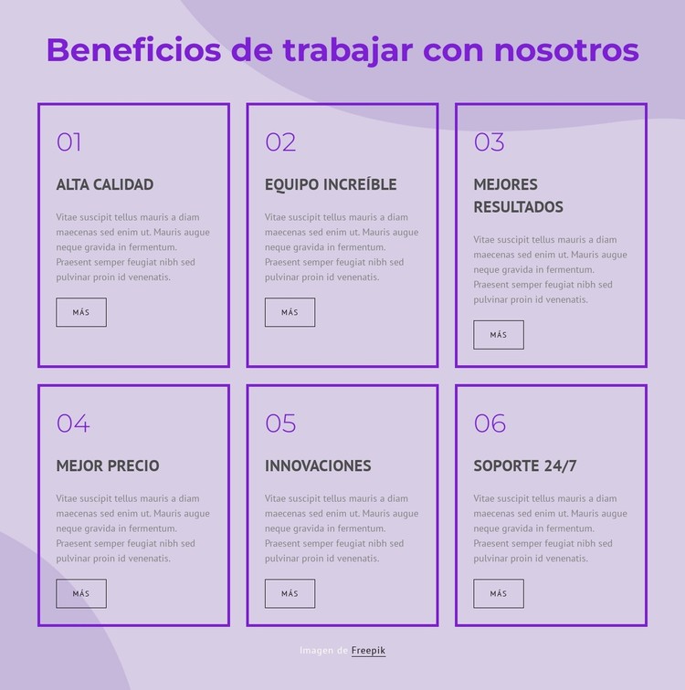 Beneficios de trabajar con nuestros consultores Plantilla CSS