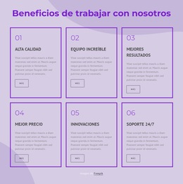 Beneficios De Trabajar Con Nuestros Consultores - Plantilla De Creación De Sitios Web