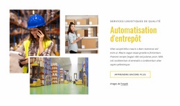 Automatisation D'Entrepôt – Maquette De Site Web Prête À L'Emploi