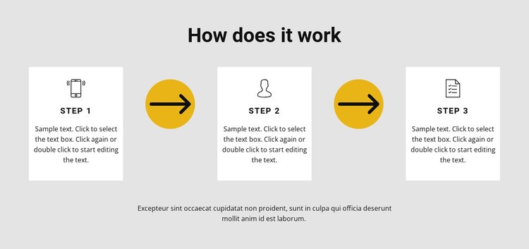 Three steps to work Homepage Design