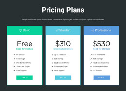 Web Design For Responsive Pricing Block