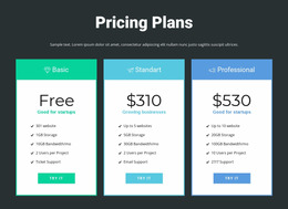 Responsive Pricing Block