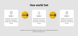 Drie Stappen Om Te Werken - HTML-Websjabloon
