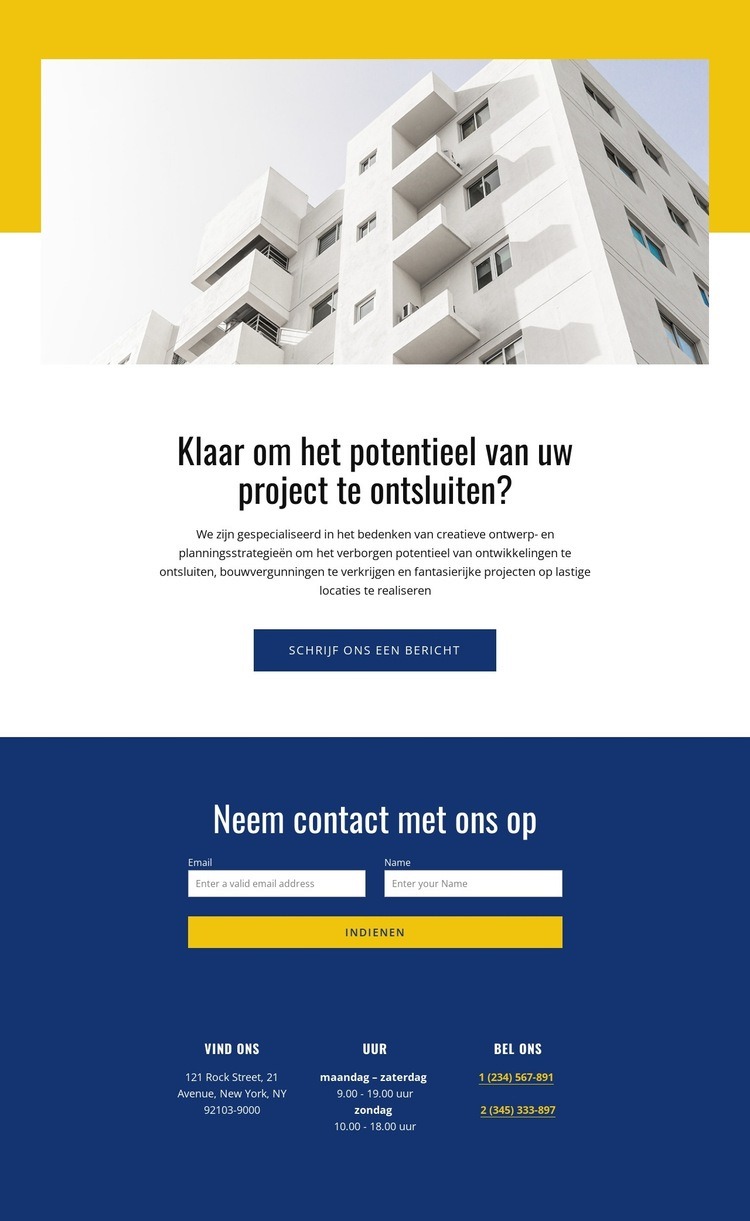 Architectuur- en ontwerpbureau Website Builder-sjablonen
