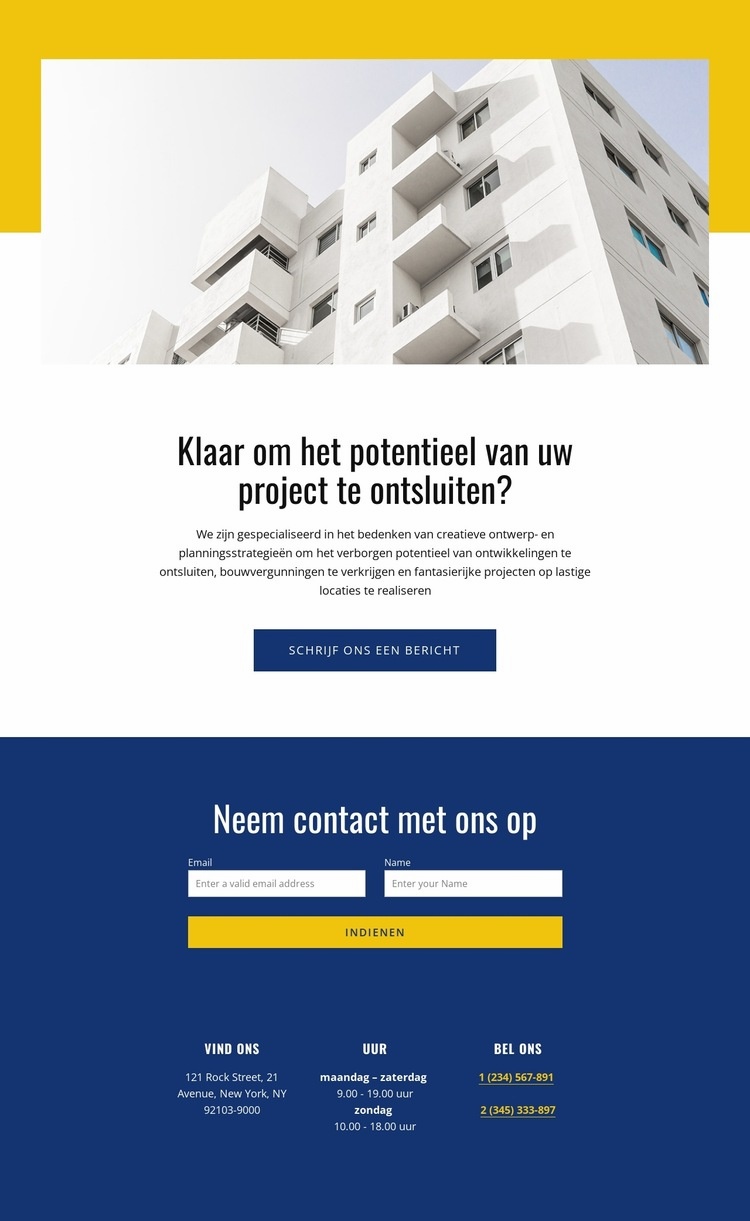 Architectuur- en ontwerpbureau Website mockup