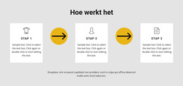 Drie Stappen Om Te Werken - Sjabloon Voor Websitebouwer