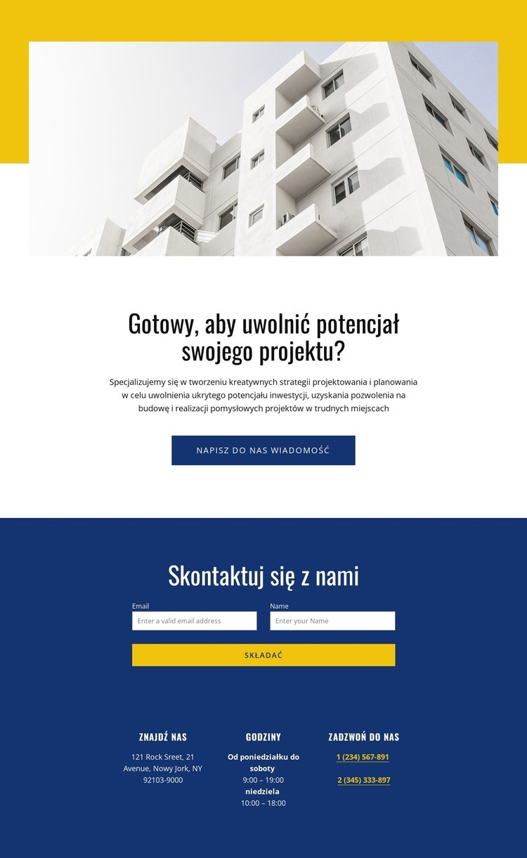 Firma architektoniczno-projektowa Kreator witryn internetowych HTML