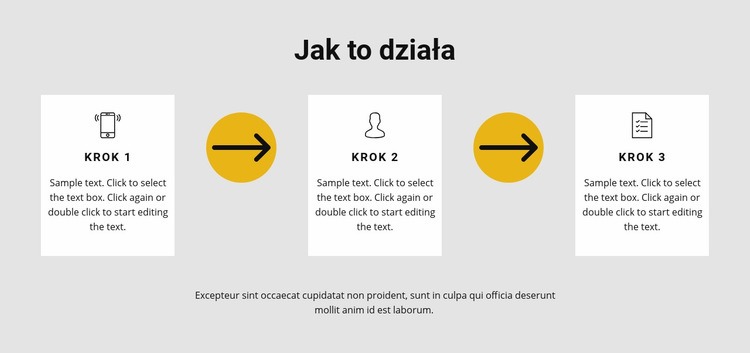 Trzy kroki do pracy Projekt strony internetowej