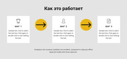 Три Шага К Работе – Веб-Шаблон HTML