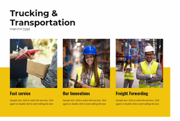 Logistics And Warehousing - Website Design Template