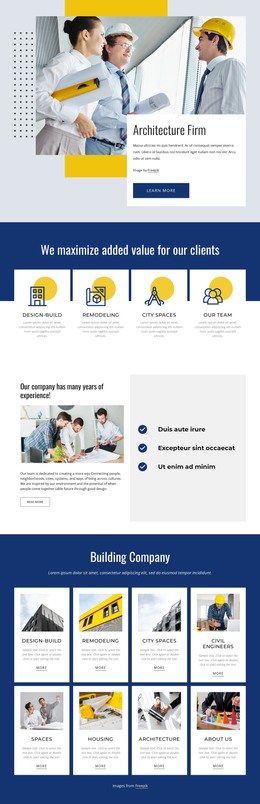 Architecture, design, & technology - Website Template by Nicepage