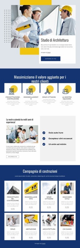 Architettura, Design E Tecnologia - Modelli Di Siti Web