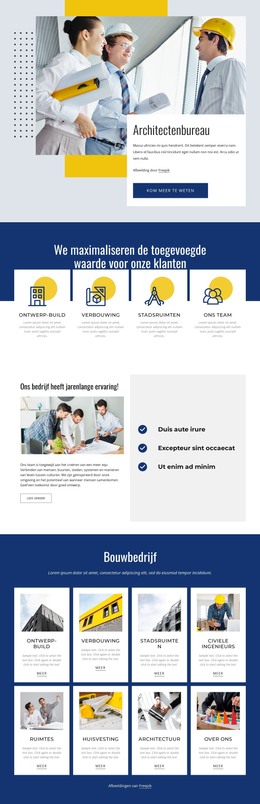 Architectuur, Design En Technologie - HTML-Paginasjabloon