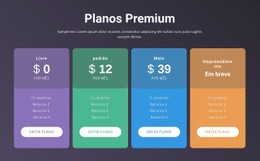 4 Planos De Preços - Online HTML Page Builder