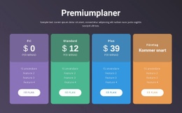 4 Prisplaner - Grundläggande HTML-Mall