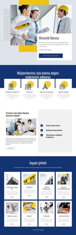 Mimari, Tasarım Ve Teknoloji - Web Sitesi Şablonları