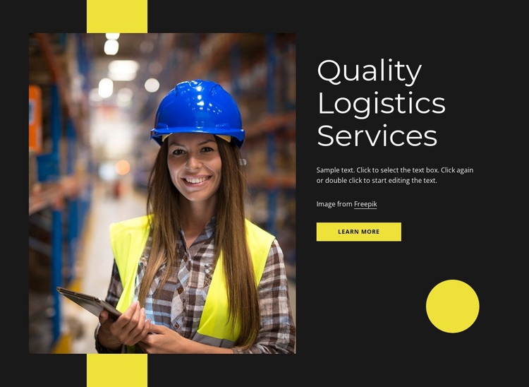 Quality logistics services Homepage Design