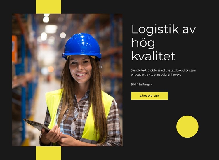 Logistiktjänster av hög kvalitet HTML-mall