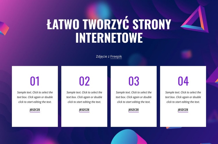 Łatwe tworzenie stron internetowych Makieta strony internetowej