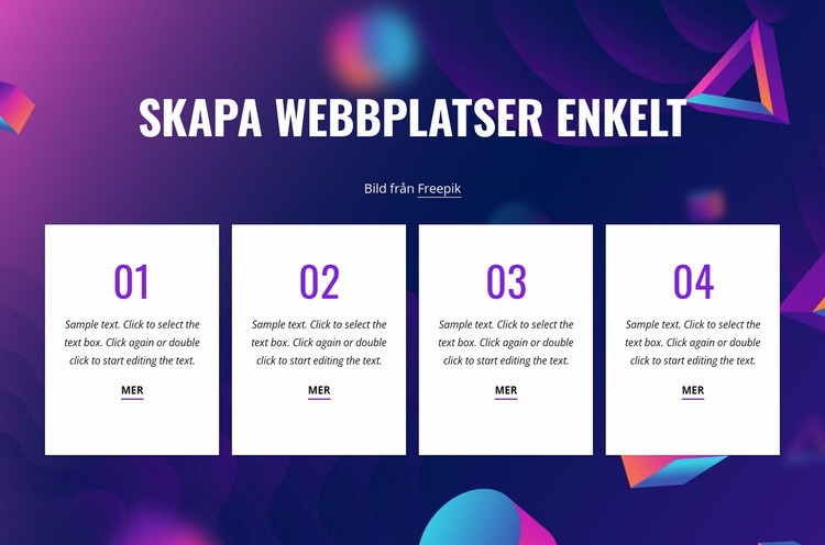 Skapa webbplatser enkelt Hemsidedesign