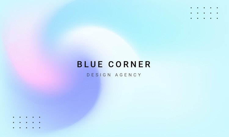 Blue corner design agency Html Website Builder