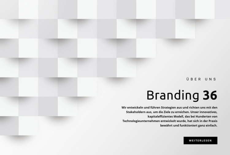 Management und Branding Eine Seitenvorlage