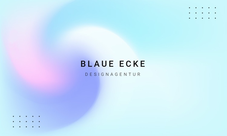 Blaue Ecke Designagentur Website-Modell