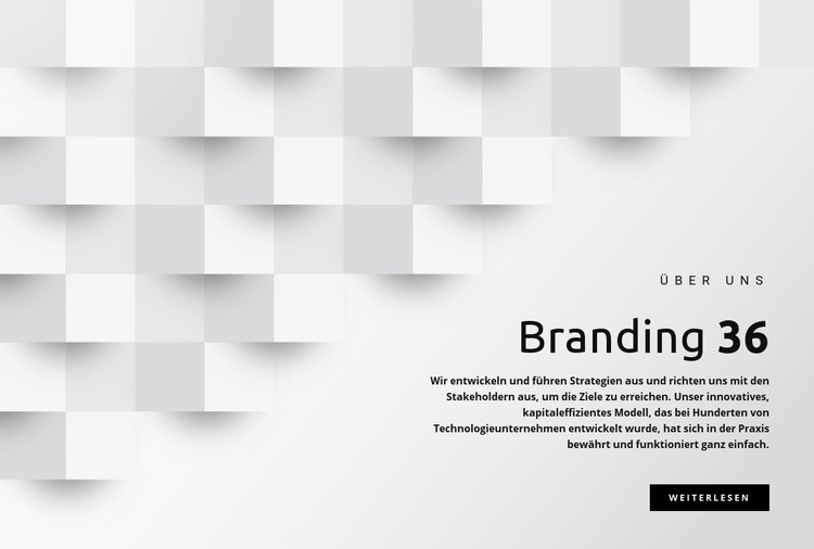 Management und Branding Website-Modell