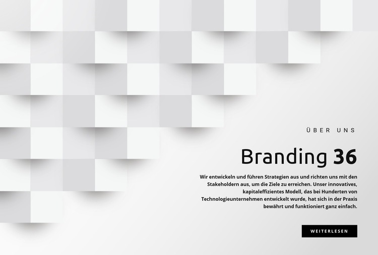 Management und Branding Landing Page