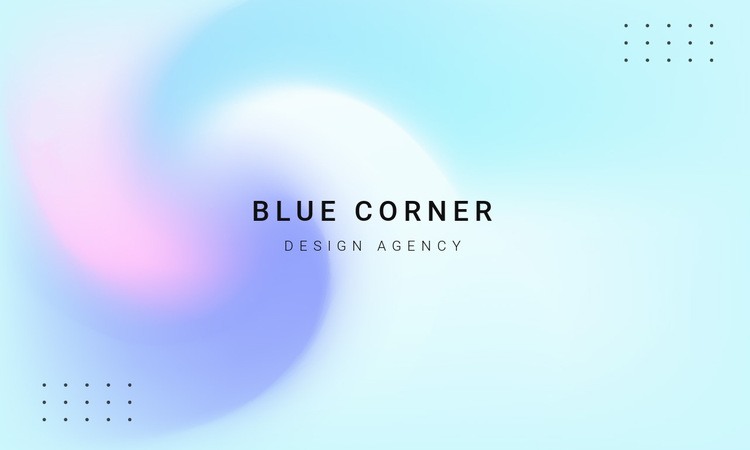 Blue corner design agency Elementor Template Alternative