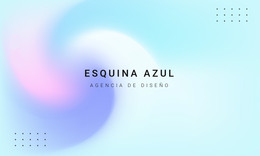 Agencia De Diseño De Esquina Azul - Plantilla Web