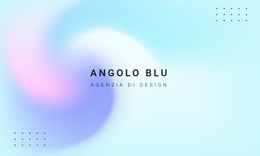 Agenzia Di Design Angolo Blu - Modello Di Una Pagina
